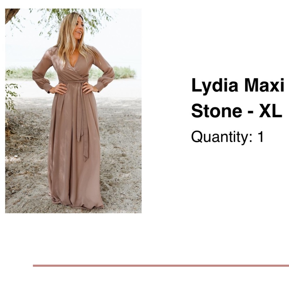 NWT Lydia Maxi Dress Stone